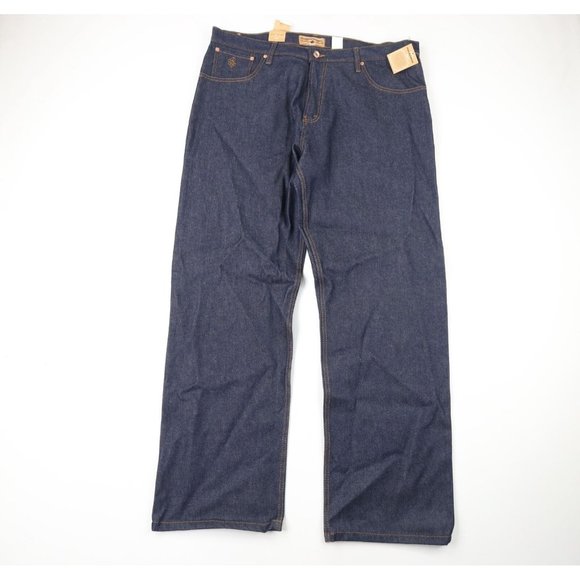 NOS Vintage Rocawear Mens 40x34 Loose Fit Straight Leg Baggy Denim Jeans Indigo